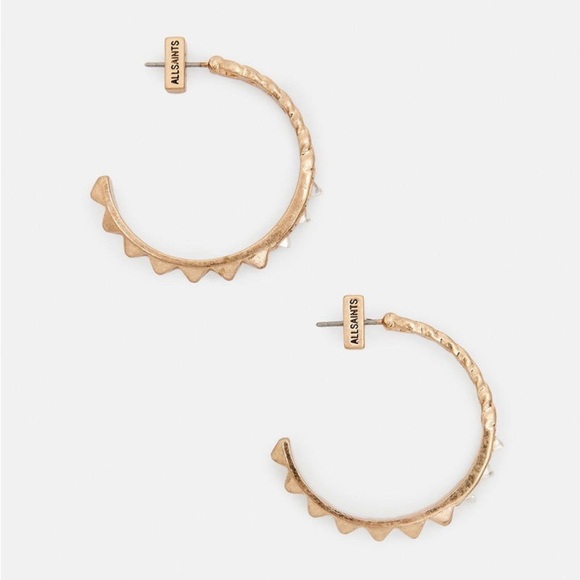 All Saints Mia Mix Studded Hoop Earrings - Picture 5 of 8